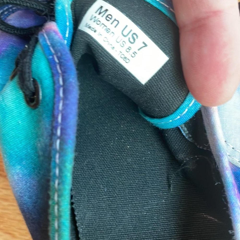 Women 8.5 Men Size 7 Galaxy VANS Lace Up Sneakers - Picture 3 of 3